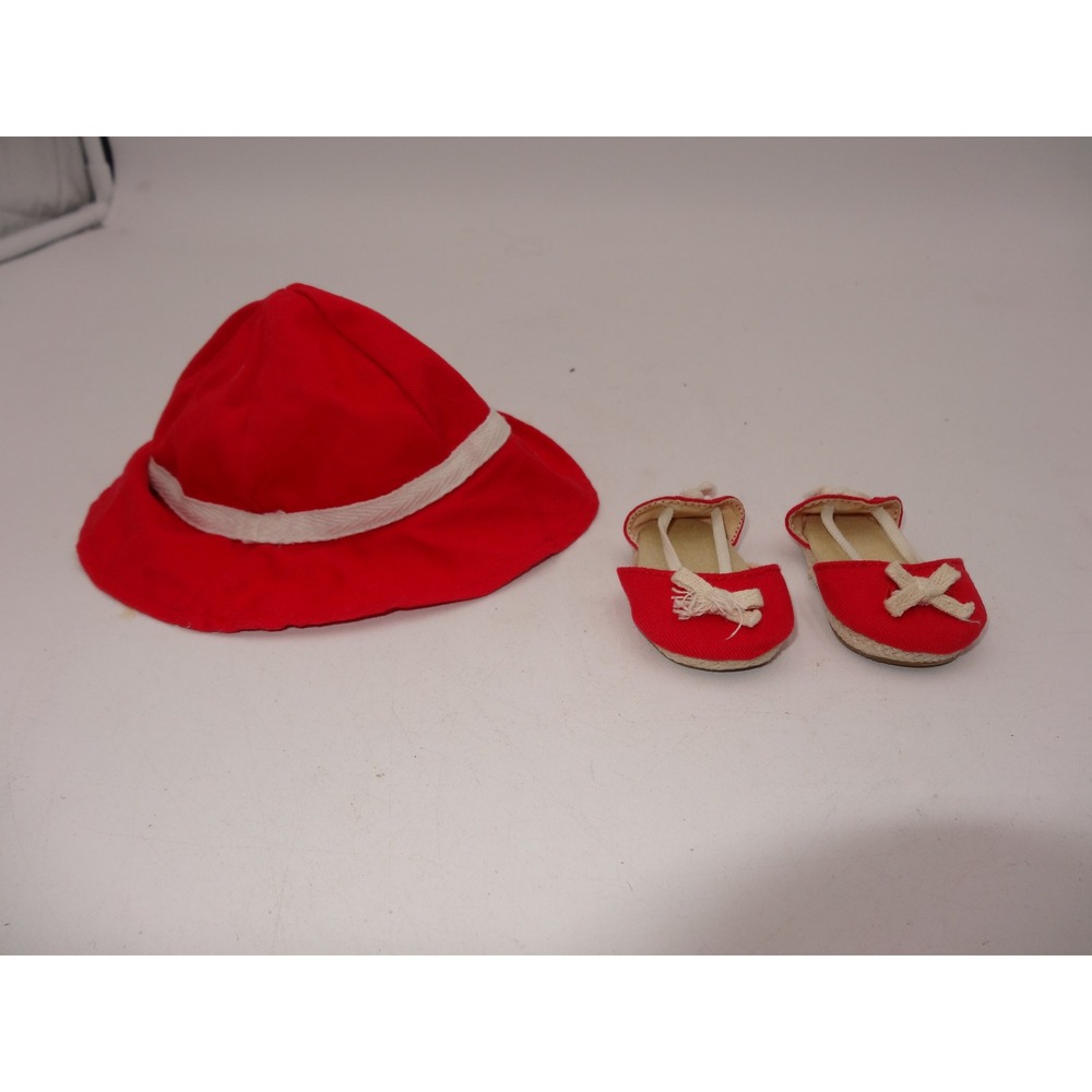American Girl Retired Seabreeze Romper Outfit Red Hat and Sandals Only